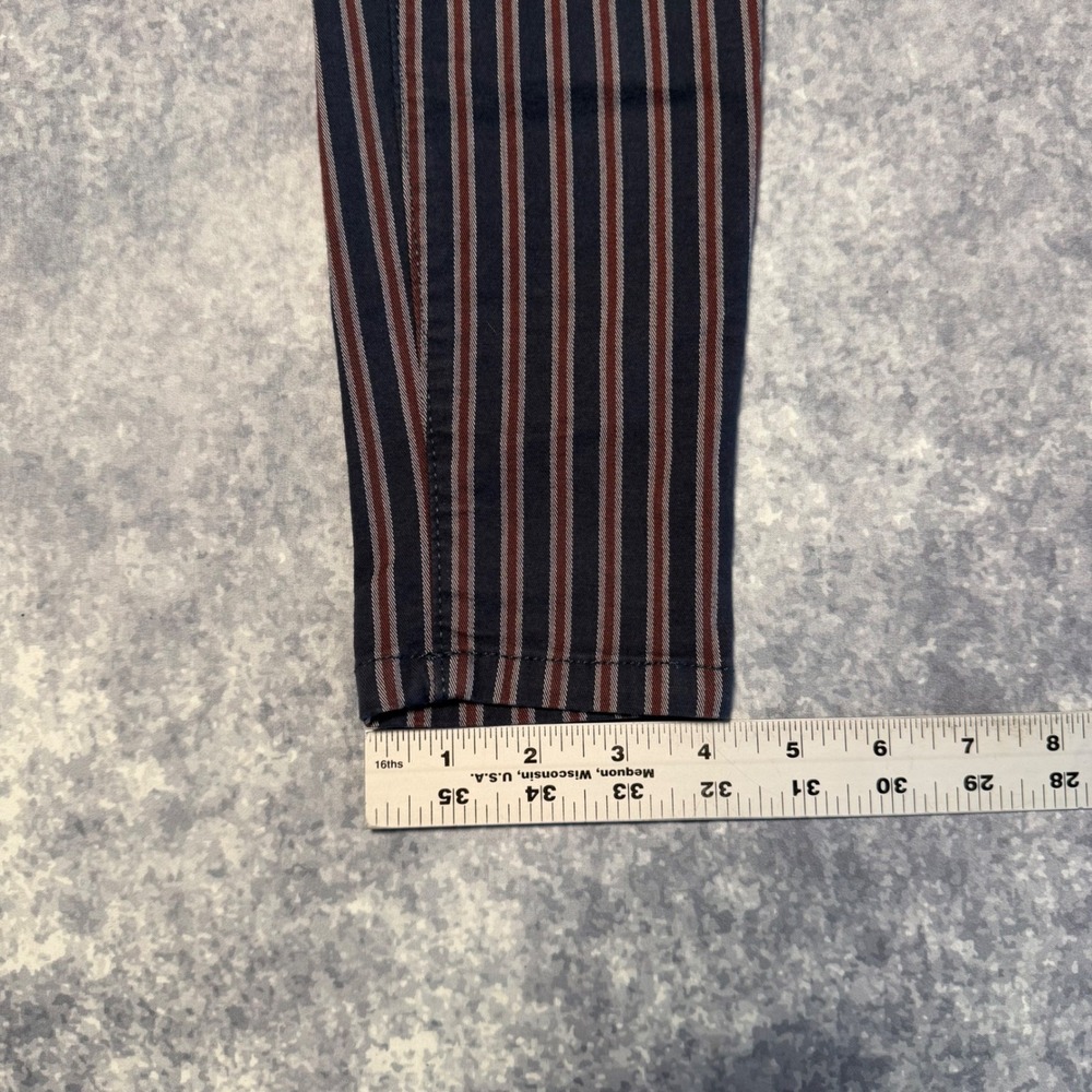We The Free Free People Striped High Rise Skinny Pants Blue Red Size 25 - Picture 6 of 7